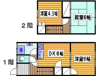 メゾネット・ミヤムラ【4号室】の間取り