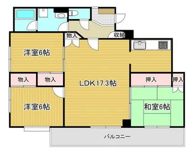 福岡県北九州市小倉南区守恒1丁目【マンション】の間取り