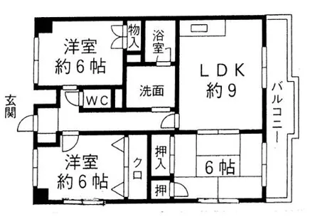福岡県北九州市小倉南区若園3丁目【マンション】の間取り