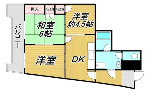 福岡県北九州市小倉南区津田南町【マンション】の間取り