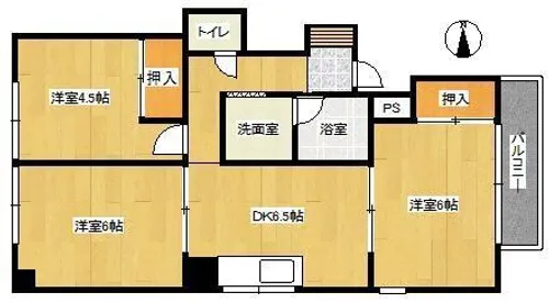 リビエラハイツ【3階】の間取り