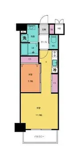 エルザグランツ中津口【703号室】の間取り