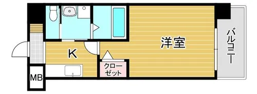 福岡県北九州市小倉北区原町2丁目【マンション】の間取り