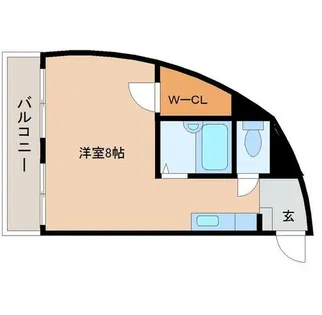 グランベール北九大前【804号室】の間取り