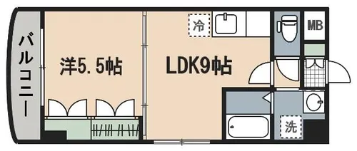福岡県北九州市小倉南区北方4丁目【マンション】の間取り