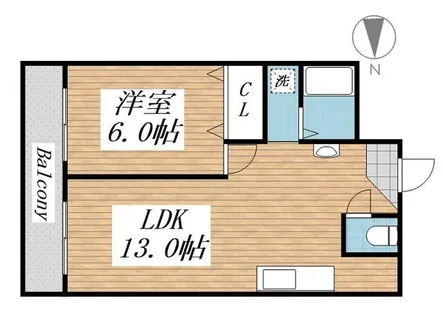 プリンセス片野Ⅰ【0702号室】の間取り