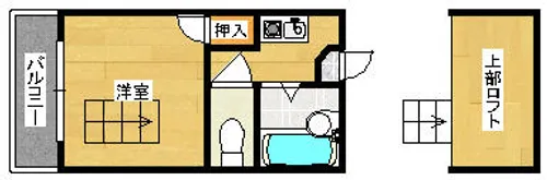 福岡県北九州市小倉北区高坊1丁目【アパート】の間取り