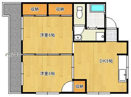 コーポ城野【305号室】の間取り