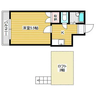 福岡県北九州市小倉南区富士見1丁目【アパート】の間取り
