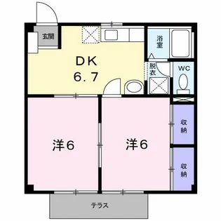エクセル長尾【1階】の間取り
