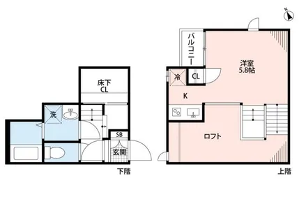 1Kの間取り画像