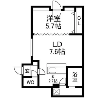北海道札幌市豊平区美園九条2丁目【マンション】の間取り