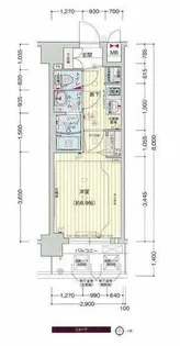 プレサンスTHE KYOTO 華苑【0203号室】の間取り