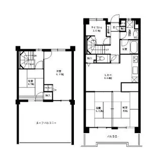 福岡県福岡市博多区吉塚4丁目【マンション】の間取り