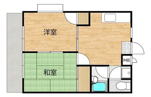 グリーンハイツ安田A棟【2階】の間取り