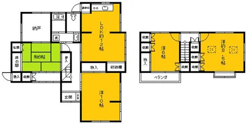 京都府亀岡市篠町篠八幡裏【一戸建】の間取り