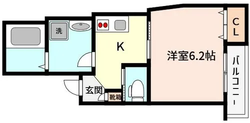 兵庫県神戸市東灘区住吉宮町1丁目【アパート】の間取り