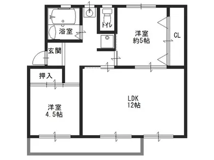 新金岡第3住宅11棟【4階】の間取り