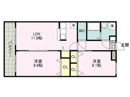 MDIブリサマリーナ花見が浜【506号室】の間取り