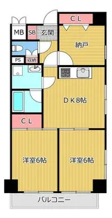 ランデージ神戸花隈【1階】の間取り