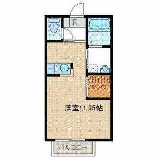 1Rの間取り画像