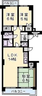 緑地公園パークマンション【203号室】の間取り