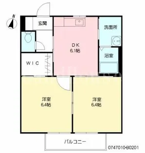 フルール【B号室】の間取り