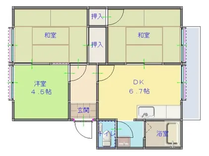 ドミールクルス【2階】の間取り