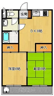 和歌山県田辺市上の山2丁目【マンション】の間取り