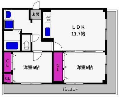 兵庫県神戸市東灘区御影郡家1丁目【マンション】の間取り