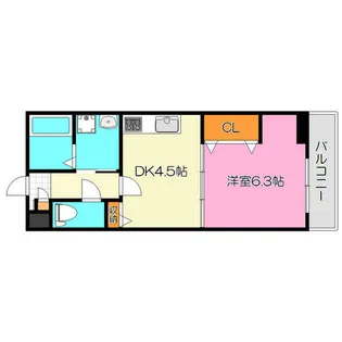 ヴァロンドール中野【1階】の間取り