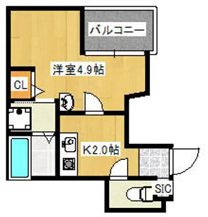The Ropponmatsu【3階】の間取り