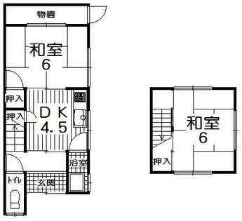 京都府宇治市槇島町幡貫【一戸建】の間取り
