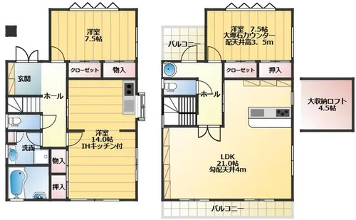 兵庫県三木市自由が丘本町3丁目【一戸建】の間取り