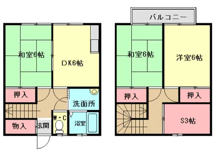 福岡県田川郡福智町赤池【アパート】の間取り