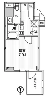 エグゼ難波南Ⅵ【5階】の間取り