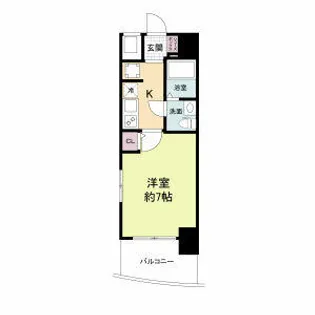 セレニテ桜川駅前プリエ【0714号室】の間取り