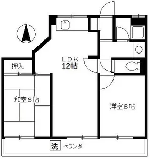 兵庫県神戸市中央区熊内町6丁目【アパート】の間取り