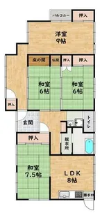 福岡県北九州市若松区畑谷町【一戸建】の間取り