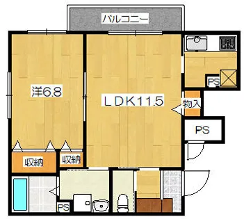 サンクスパレS-field【2階】の間取り
