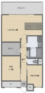 大阪府大阪市生野区勝山北1丁目【マンション】の間取り