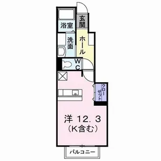 フィオーレ長行東二番館【1階】の間取り