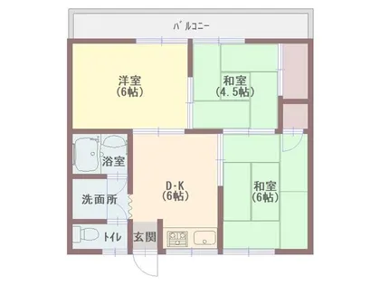 サニーハイツ【2階】の間取り