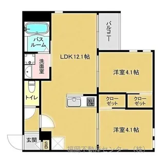 福岡県福岡市東区若宮5丁目【アパート】の間取り