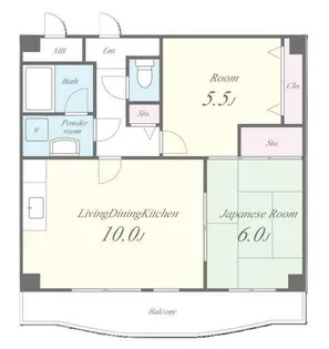 フローリッシュ北田【4階】の間取り