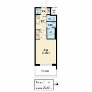 グランカーサ高井田【1006号室】の間取り