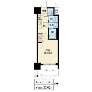 グランカーサ高井田【403号室】の間取り
