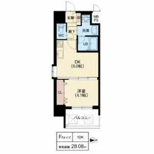 グランカーサ高井田【1008号室】の間取り