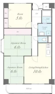 大阪府大東市灰塚2丁目【マンション】の間取り