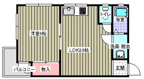 大阪府大阪市住吉区杉本2丁目【マンション】の間取り